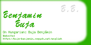 benjamin buja business card